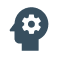 cog inside head icon
