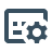screen with a gear icon