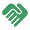 handshake green icon