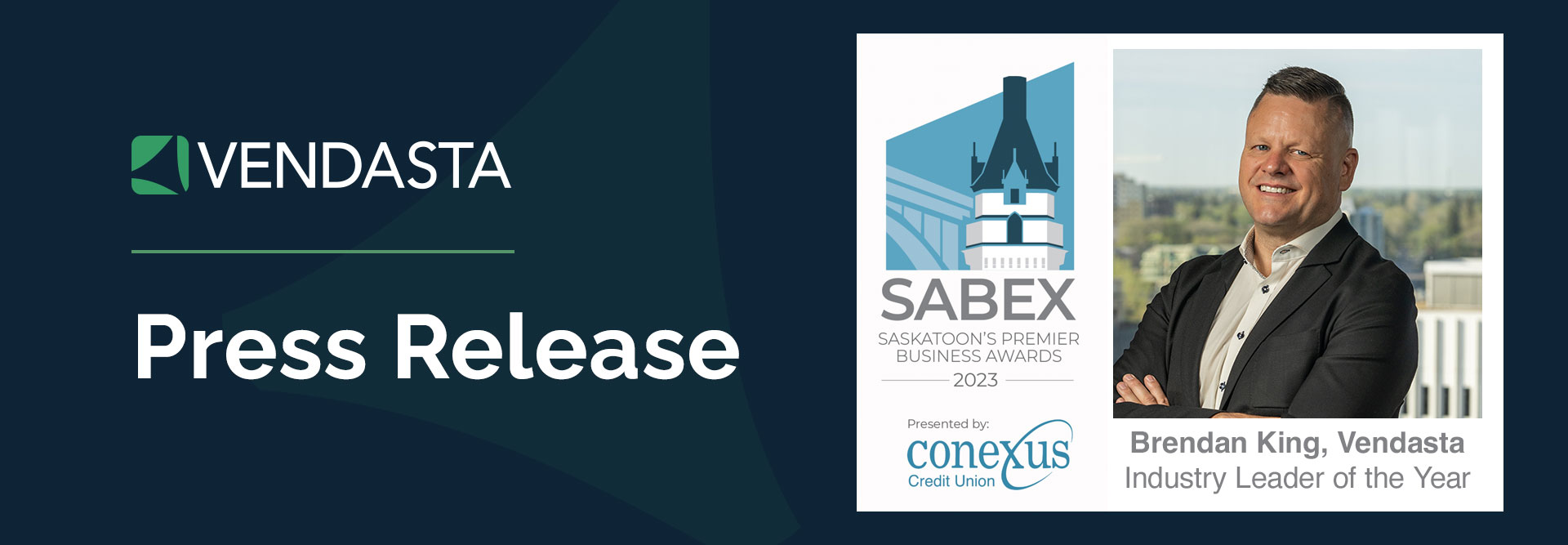 Brendan King, Vendasta CEO, named SABEX Industry Leader of the Year