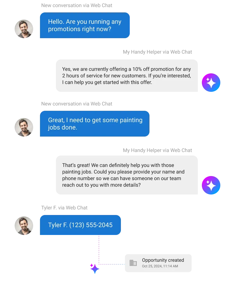 white-label-crm: ai web chat, lead capture, vendasta