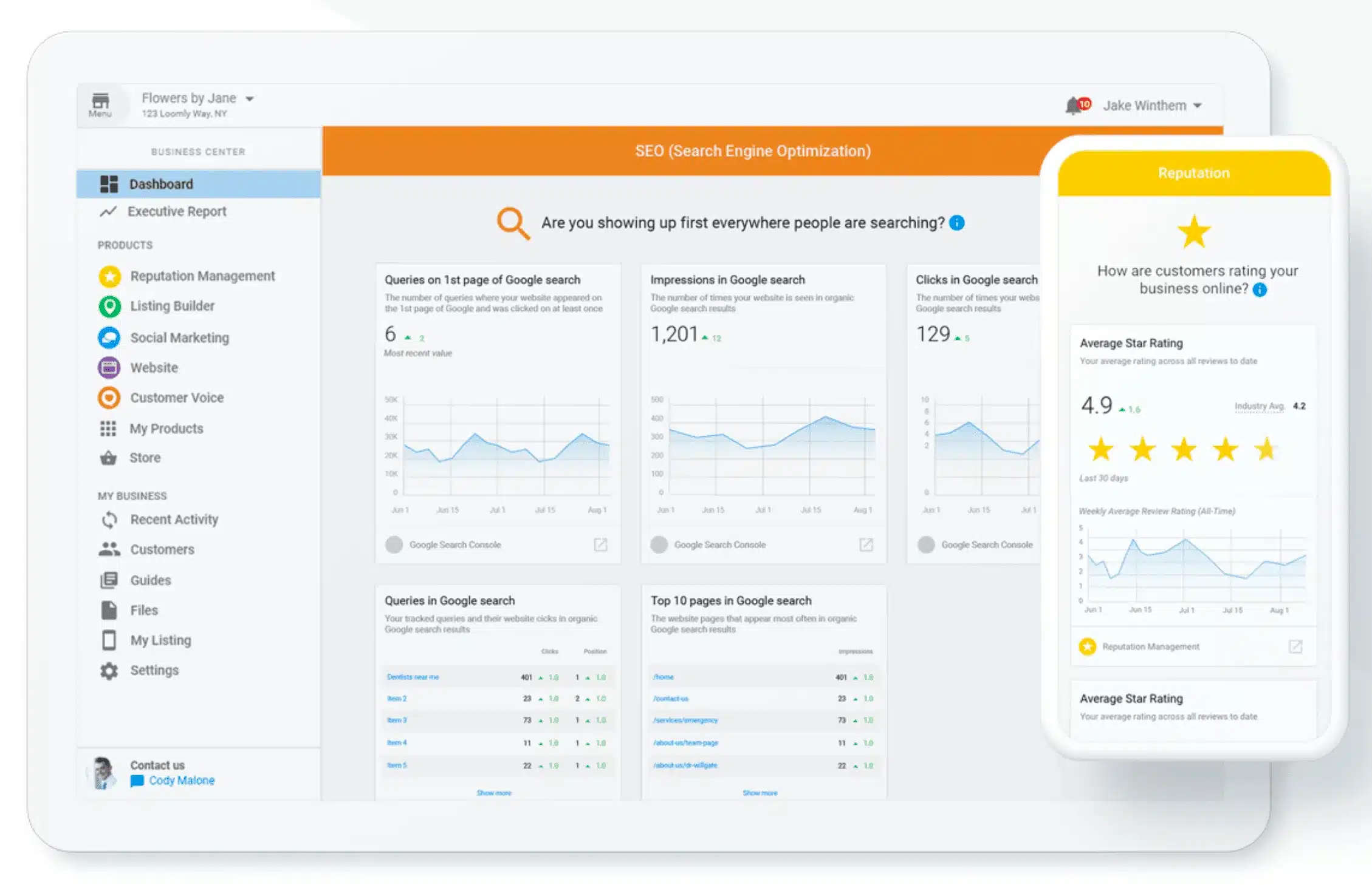 AI Tools for Digital Marketing Agencies - Vendasta’s Business App Dashboard 