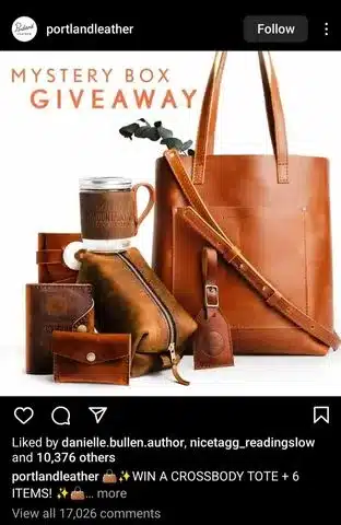 Contests or giveaways