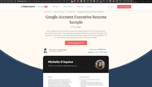 Google-account-execute-resume-sample