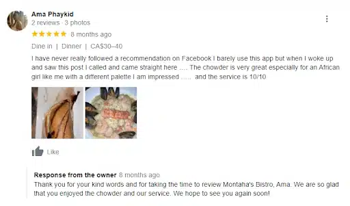 digital marketing strategy example: Local Restaurant