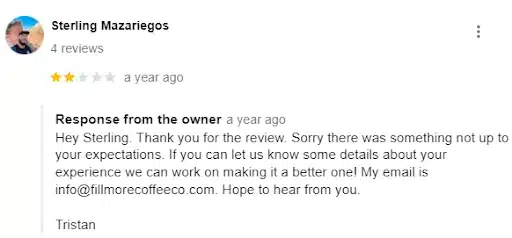 How to respond to negative reviews