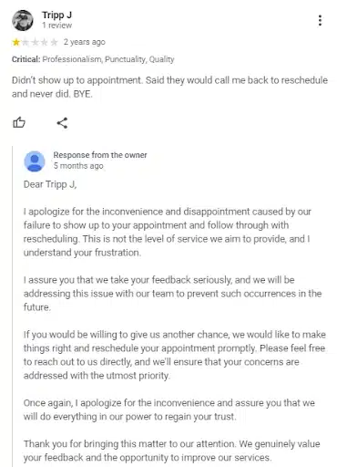 How to respond to negative reviews