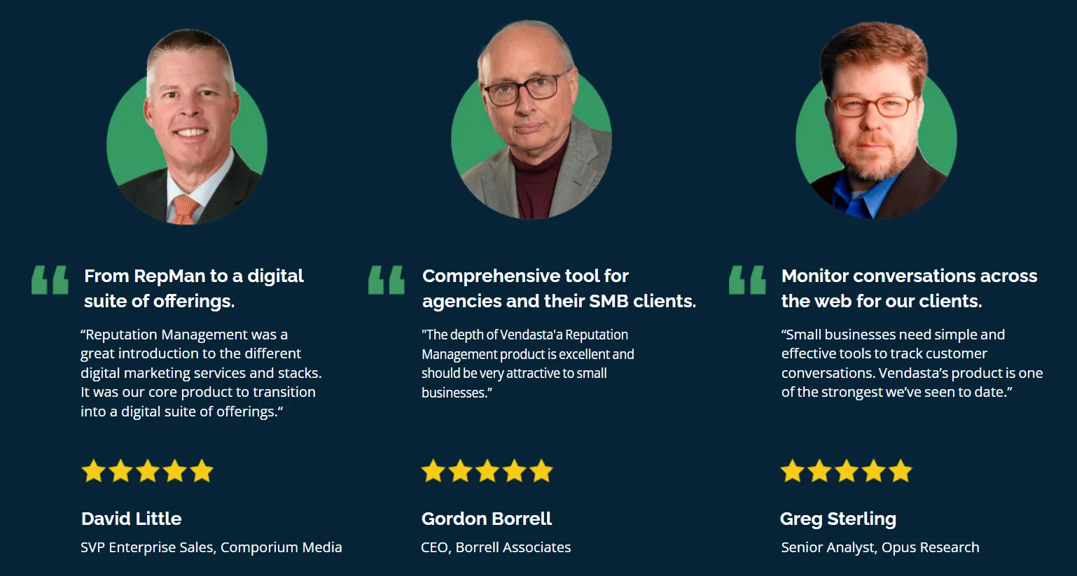 Partner testimonials