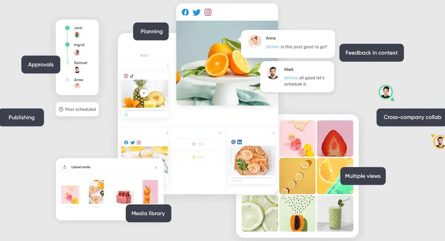 social-media-management-software-for-agencies: planable, social media tool, vendasta