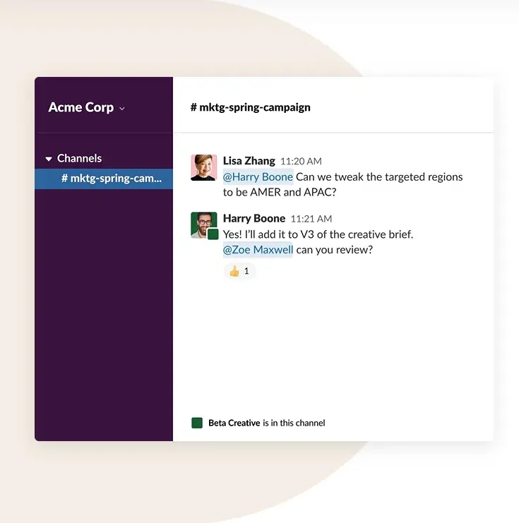 client collaboration: slack