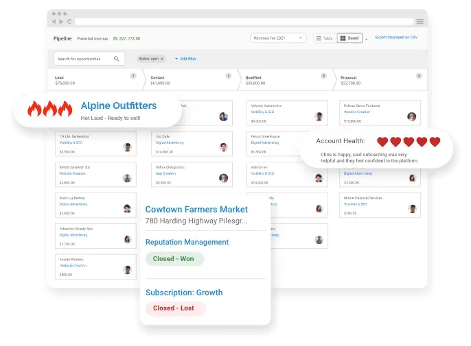client-management-software: crm, vendasta