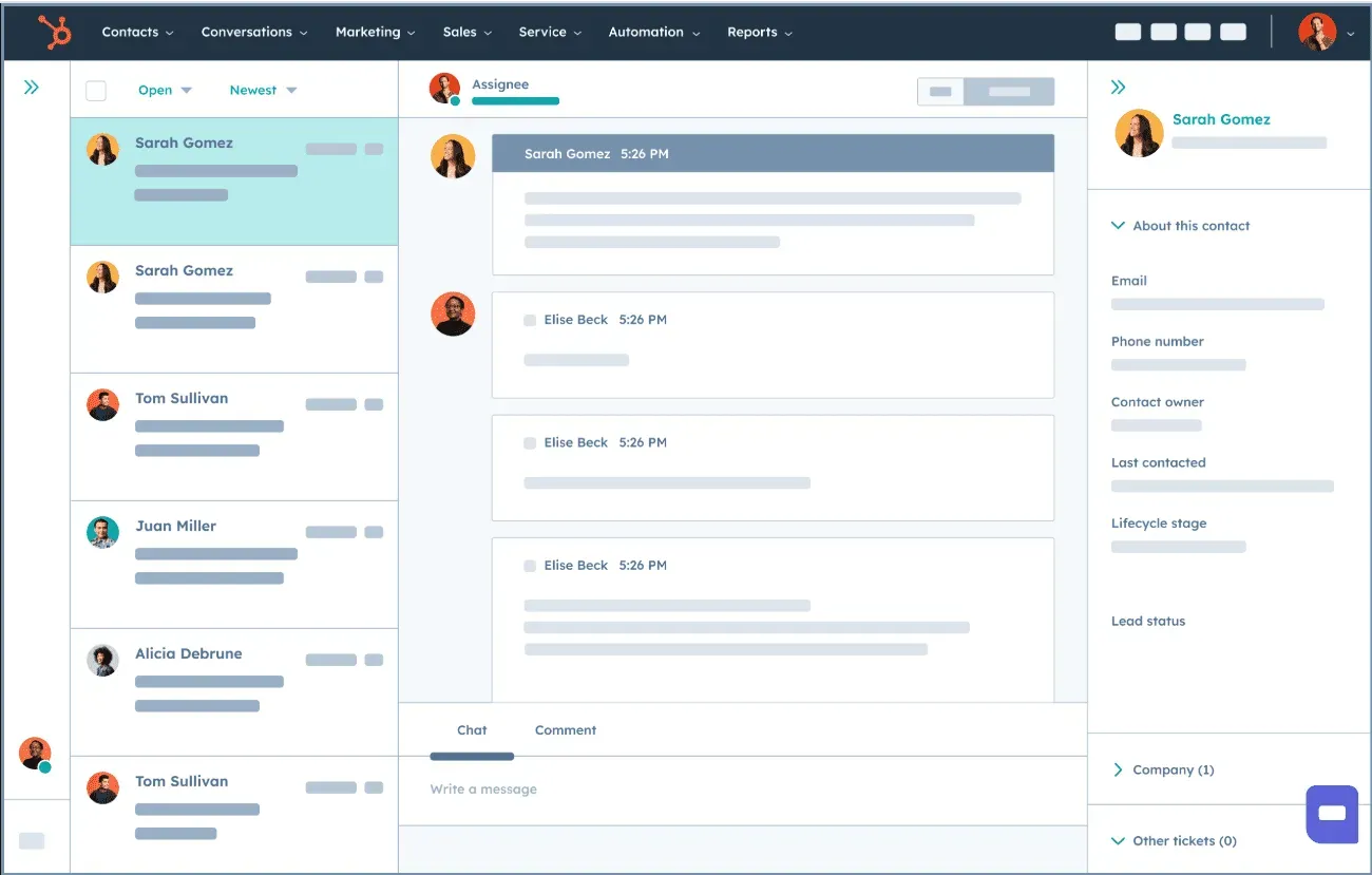 client-management-software: hubspot, vendasta