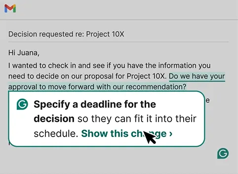 AI marketing automation: grammarly