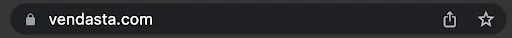 A browser search bar with the Vendasta.com URL and SSL secure shopping certificate