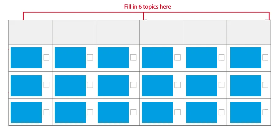 map out your topic wheel