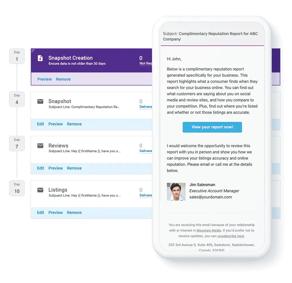 Marketing Automation Benefits: snapshot creation