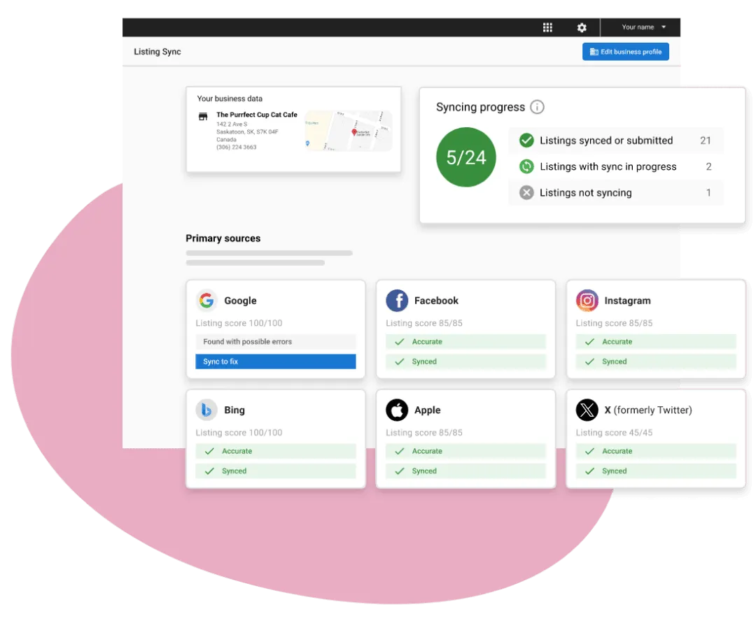seo-reseller-services: dashboard and reporting, vendasta